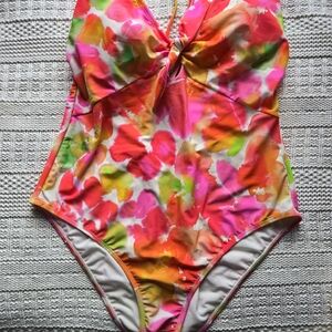 Shade And Shore Bright Multicolor Floral One-Piece Swimsuit